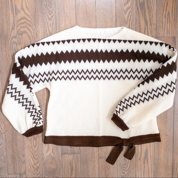 zigzag bow tie sweater - Picture 3 of 8